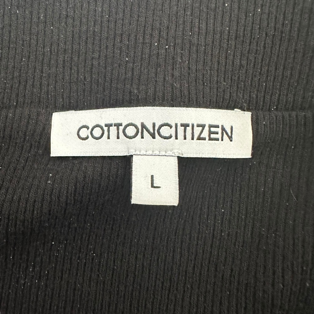 Cotton Citizen Melbourne Black Ribbed Midi Skirt w/ Slit | NWOT | Size L - Picture 4 of 9